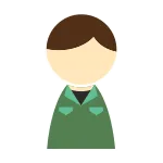 Male Work Clothes Green SVG Icon